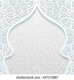Abstract background with traditional ornament. Vector illustration.
