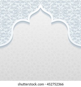 Abstract background with traditional ornament. Vector illustration.