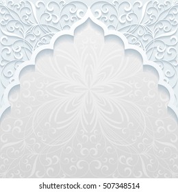 Abstract background with traditional ornament. Vector illustration.