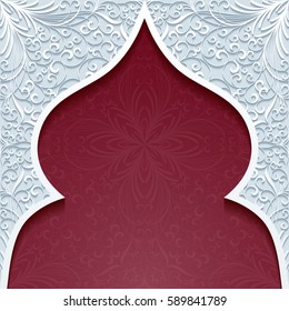 Abstract background with traditional ornament. Vector illustration.