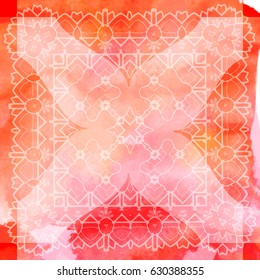 Abstract background with traditional ornament. Vector illustration.