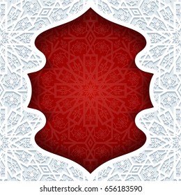 Abstract background with traditional ornament. Vector illustration.