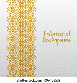 Abstract background with traditional ornament. Vector illustration.