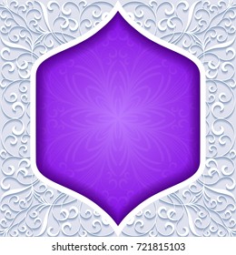 Abstract background with traditional ornament. Vector illustration.