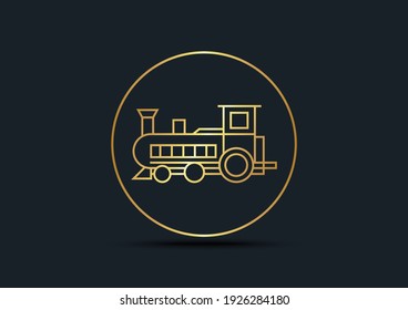 Abstract background of Train,Gold color,vector illustrations