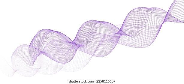 Fondo abstracto, transición, espiral.. Fondo de línea ondulada con forma suave. Hermosa línea ondulada sobre un fondo blanco. Plantilla de banner horizontal. Resumen de plantilla futurista.