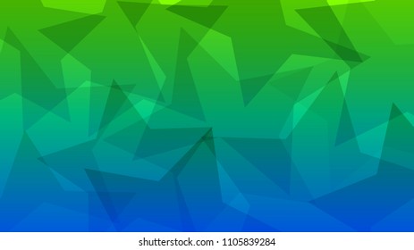 Abstract background of translucent big stars in green and blue colors