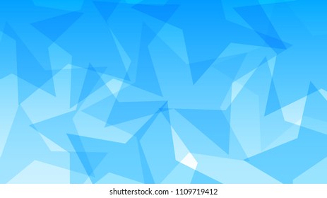 Abstract background of translucent big stars in light blue colors