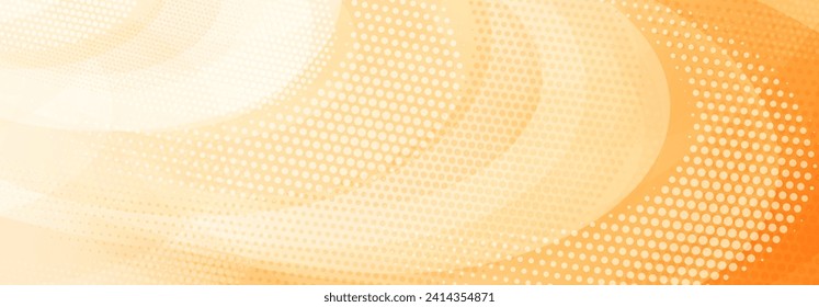 Abstract background of translucent curved shapes and dots in yellow colors