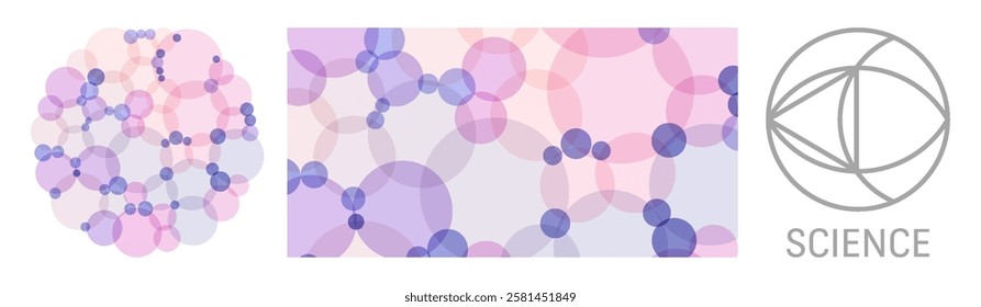 Abstract background with translucent overlapping coloured shapes. Modern design. Set of spheres. 3d vector illustration for brochure, banner, cover, card, flyer or presentation.