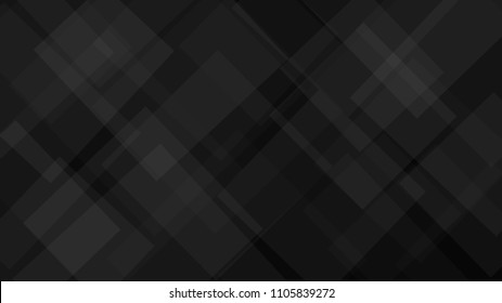 Abstract background of translucent squares or rhombuses in black colors