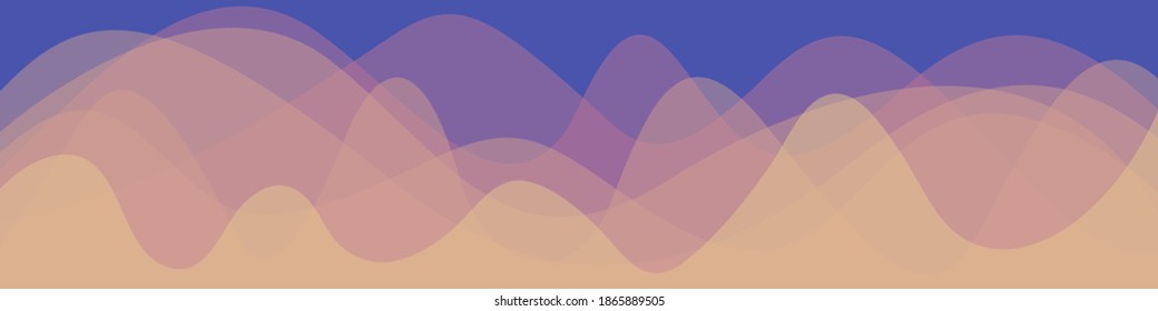 Abstract background with transparant waves. Overlaying fields.Vector illustration.