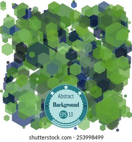 Abstract background with transparency hexagons. Vector illustration. EPS 10