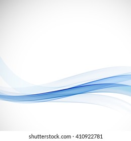 Abstract background with transparent blue wave, vector illustration