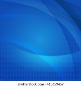 Abstract background with transparent blue wave for tech or corporate presentation concept, vector illustration
