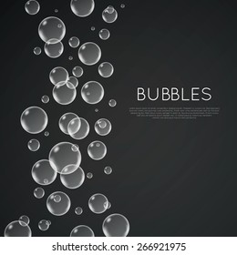 Abstract background with transparent bubbles