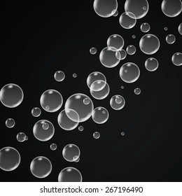 Abstract background with transparent bubbles