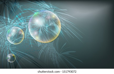 abstract background and transparent circle and fireworks