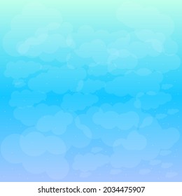 Abstract Background Transparent Clouds With Stars Nature Magic Sky Blue Sky Blue Turquoise Cold Warm Colors Vectoe Design