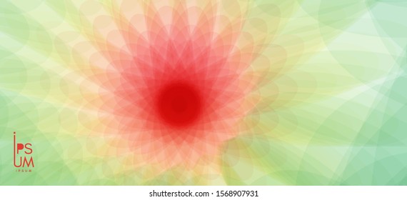 Abstract background with transparent colorful circles and ovals. Vector illustration for print, textile, fabric, package, wrapping or cover. 