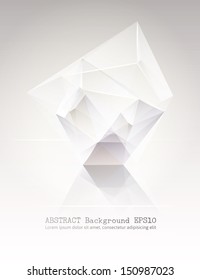 abstract background with transparent crystal 