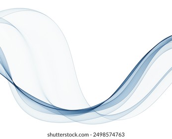 Abstract Background with Transparent Gradient Blueon White Backdrop. Creative Line Art for Design of Websites. 