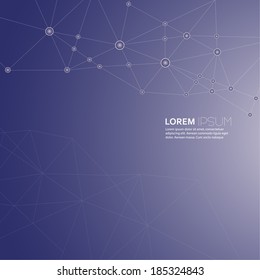 Abstract  Background with transparent Mesh and glowing lines