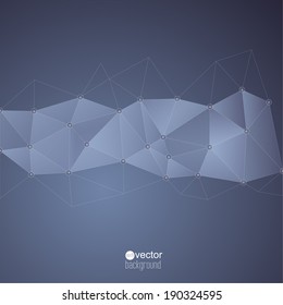 Abstract  Background with transparent Mesh and glowing lines