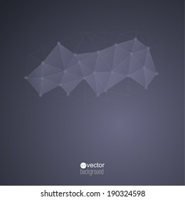 Abstract  Background with transparent Mesh and glowing lines