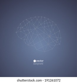 Abstract  Background with transparent Mesh and glowing lines
