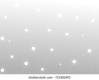 abstract background with transparent mesh and glowing lines, circles and shapes.