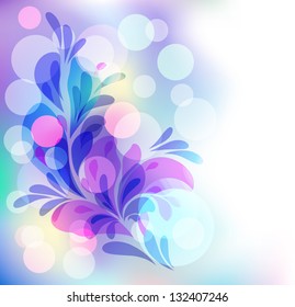 Abstract background with transparent ornament