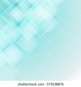 abstract background with transparent rhombus. geometric design with soft aqua color.  vector illustration