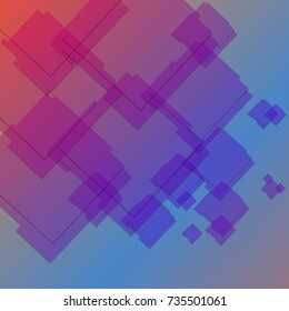 Abstract background with transparent rhombus. geometric design with soft aqua color. vector illustration	