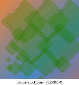 Abstract background with transparent rhombus. geometric design with soft aqua color. vector illustration	
