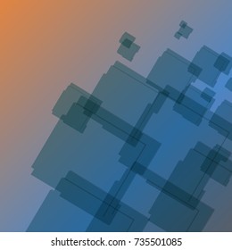 Abstract background with transparent rhombus. geometric design with soft aqua color. vector illustration	