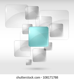 Abstract background with transparent squares. Eps 10.