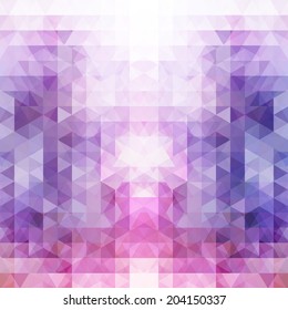 Abstract background with transparent triangle pattern in pink and violet colours