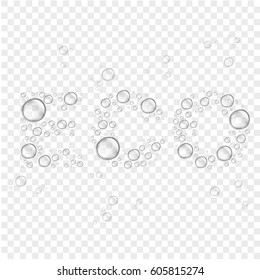 Fondo abstracto con gotas transparentes de agua