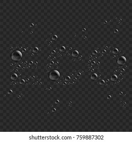 Abstract background with transparent water drops