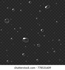 Abstract background with transparent water drops