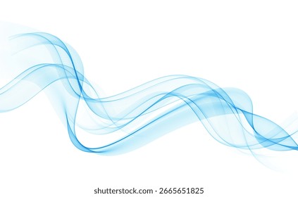 Abstract Background, Transparent Waved Lines. Blue Smoke Wave. Gradient Flowing Wavy Lines. Vector illustration. - Powered by Shutterstock - Get 15% off with code: PIKWIZARD15