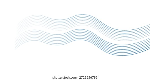 Fondo Abstractas, líneas onduladas transparentes. Onda de humo azul suave BG elegante