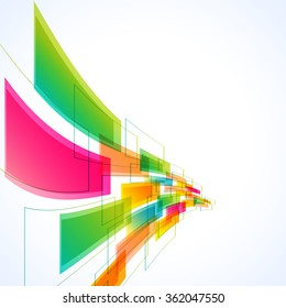 abstract background with transparent waving shapes. vector