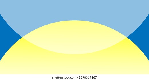 Fundo abstrato, linhas onduladas transparentes. Fundo azul e curvas amarelas. Linhas Onduladas Gradientes Coloridas. Ilustração de vetor.