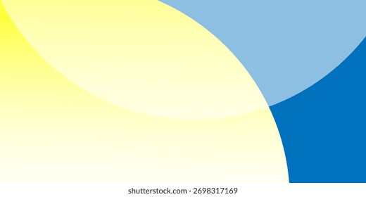 Fondo Abstractas, líneas onduladas transparentes. Fondo azul y curvas amarillas. Líneas onduladas degradadas de colores. Ilustración vectorial.
