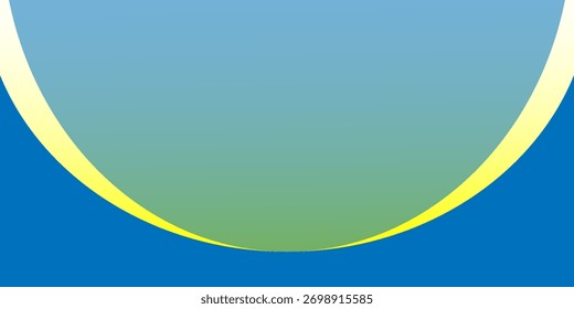 Abstract Background, Transparent Wavy Lines. Blue Background and Yellow Curves. Colorful Gradient Wavy Lines. Vector Illustration.