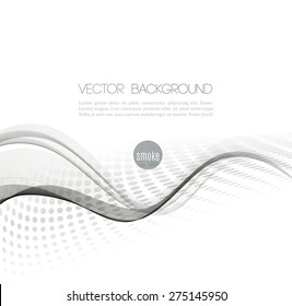 Abstract background with transparent wavy lines.