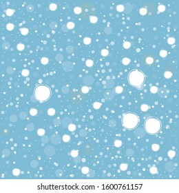 Abstract Background with transparent white bubbles on dark background. Cover Design template with blurred background for cover brochures for Merry Christmas, Festive Occasions, etc.