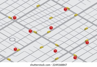 abstract background of  transport logistic truck van and maps route  navigation